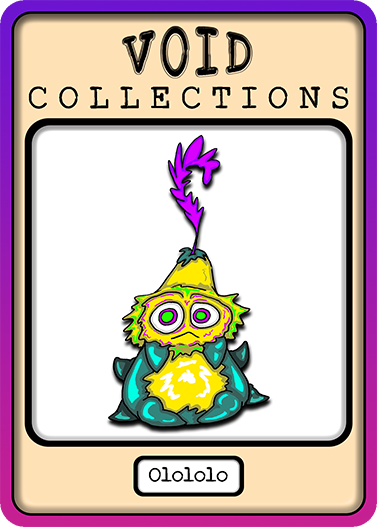 A picture of the Olololo card with its standard border.